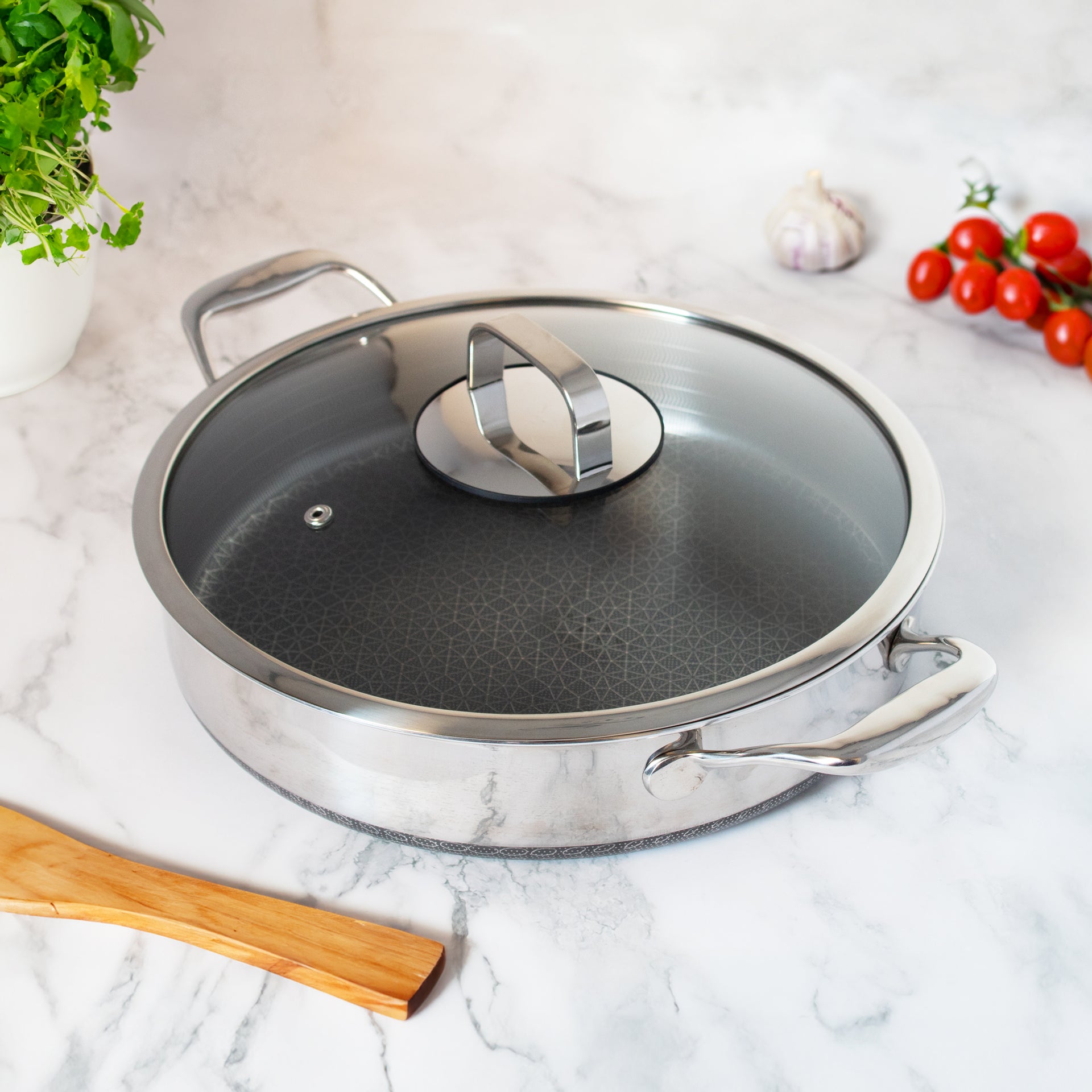 DiamondClad™ 5 Quart Hybrid Nonstick Sauté Pan with Lid