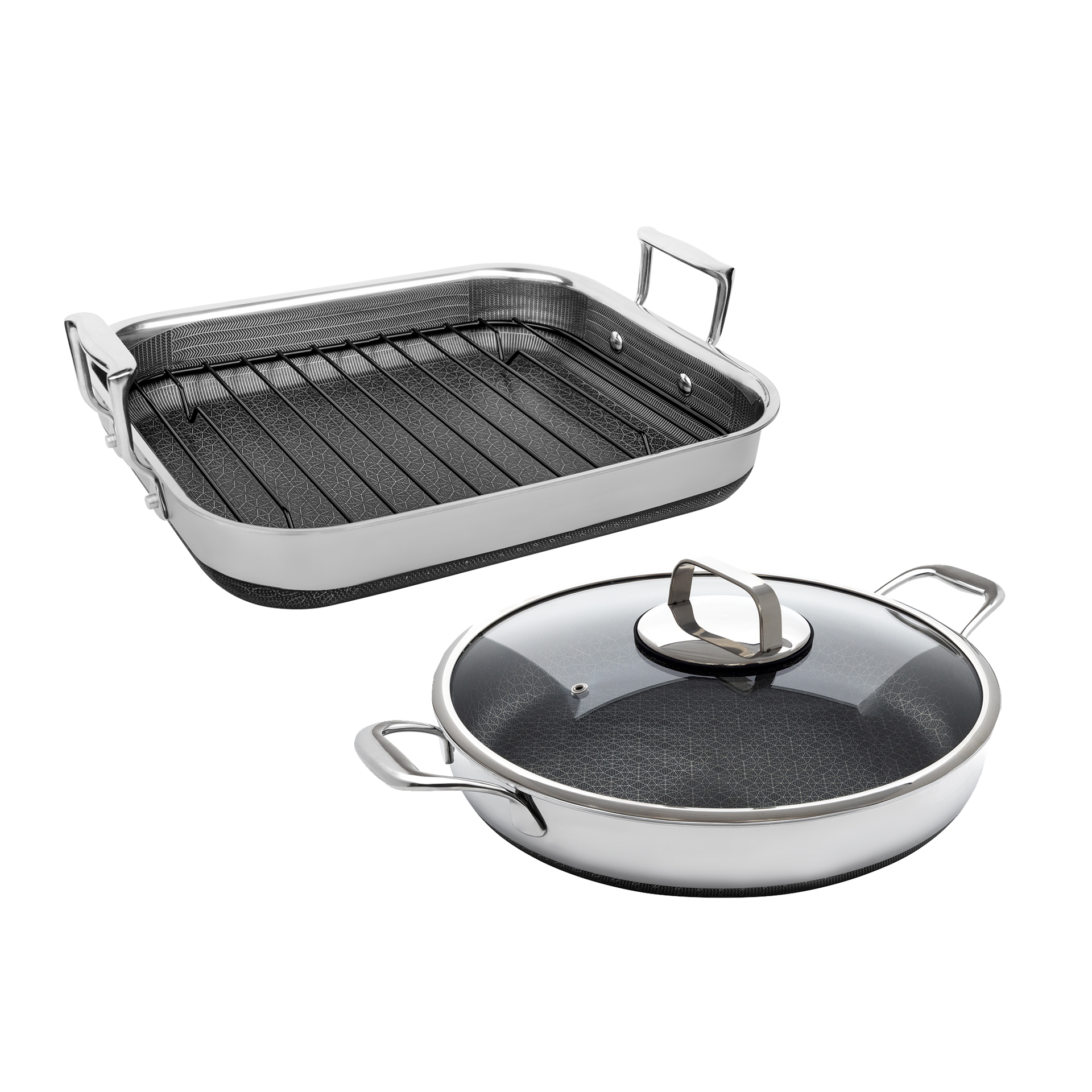 DiamondClad™ Roasting Pan and 14-inch Skillet Set